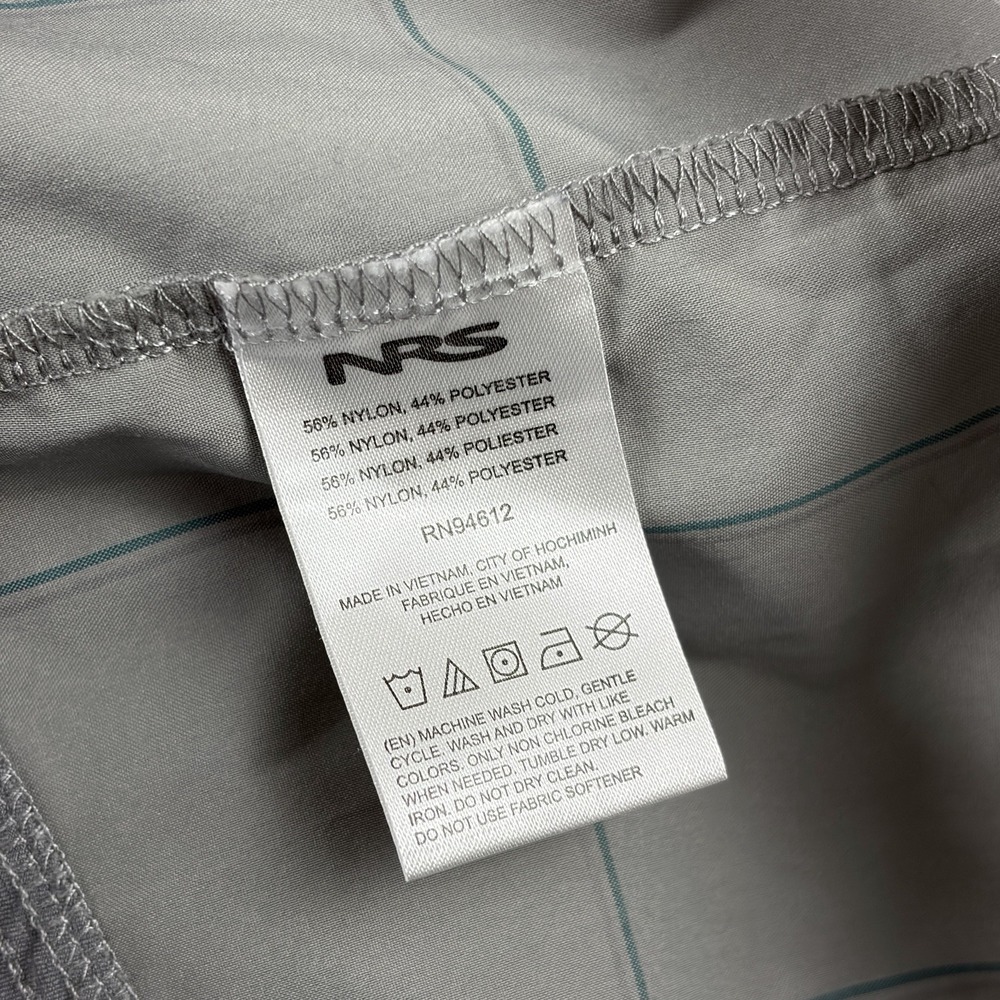 NRS Guide Shirt Mens Medium Gray Plaid Performance Snap Button Fishing UPF 50 - Picture 8 of 10